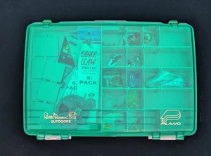 Vintage Bill Dance Outdoors PLANO Tackle Box Double Level Plus Variety of Lures - Picture 1 of 16