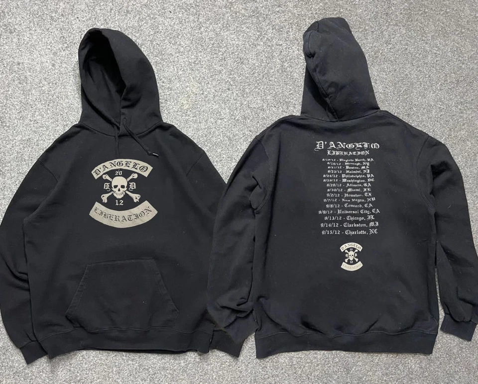 Nueva sudadera con capucha D'angelo Skull Liberation Tour concierto regalo para fans S-5XL Foto 1 de 1