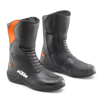 KTM Hombres Motocicleta Motociclista Cuero de Vaca Botas Moto Cuero Carreras Foto 1 de 3