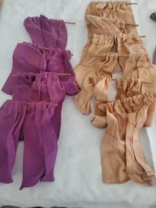 ANTIQUE Doll-house Hand made Drapes Curtains 4.5" Long 12 Pair - Picture 1 of 4