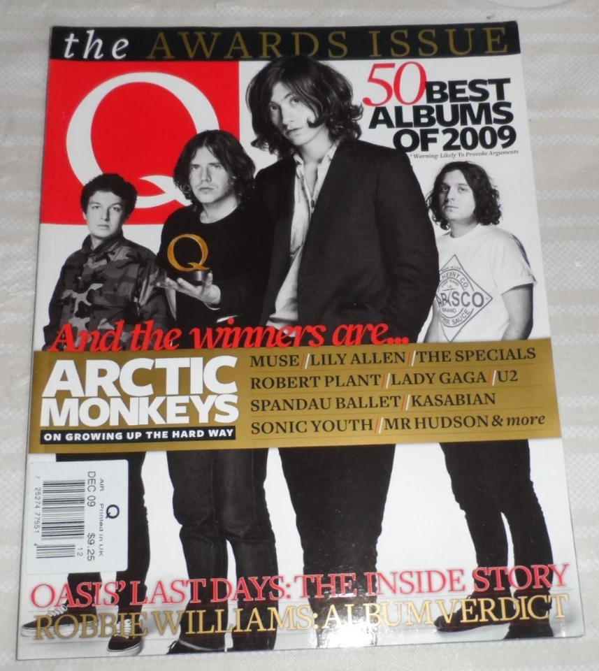 Q Magazine December 2009 Arctic Monkeys Oasis Robbie Williams Lady Gaga U2 Muse Foto 1 de 1