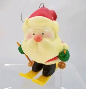 VTG 1982 American Greetings Holiday Hijinks Santa Claus Ski Christmas Ornament - Picture 1 of 7