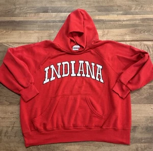 Indiana Hoosiers Oversized Cropped Hoodie Sweatshirt Rot Größe Erwachsene XL - Bild 1 von 7
