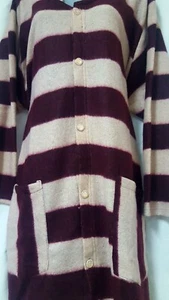 Simply Plus BRAND NEW Maroon/Light Brown Fleece Collared shirt. UK Plus Size 30 - Picture 1 of 10