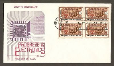 #1501 8c Progress in Electronics - Fleetwood FDCB4 - Image 1 of 2