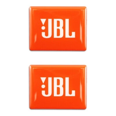 2PCS For JBL plastic+Aluminum Sticker logo Badge Replacement piece 58mmx45mm - Image 1 of 4