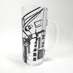 Gundam Cafe Glass RX-78-2 Japan Black Clear w/Handle - Picture 1 of 6