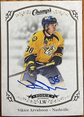 2015-16 Upper Deck Champ’s Autographs Viktor Arvidsson #166 Nashville Predators - Image 1 of 2
