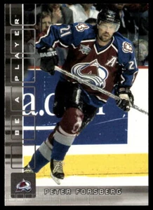 2001-02 Be a Player Memorabilia #91 Peter Forsberg Colorado Avalanche HOF - Picture 1 of 2