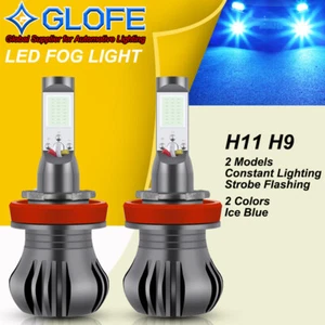 2X H11 H8 H16 LED Fog Driving Lights Bulbs Switchback Strobe Ice Blue 8000K - Picture 1 of 16