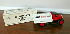 #15 VTG Ertl 1931 Hawkeye Coastal Tanker Truck Die-cast Coin Bank 1:34 w/Key NOS - Picture 1 of 7