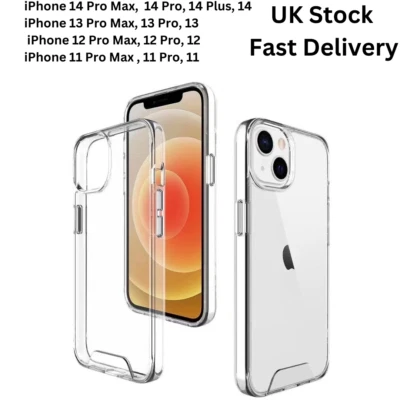 All iPhone Hard Acrylic Bumper With Metal Volume Button Transparent Phone Cover - Image 1 of 4