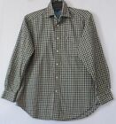 Tommy Hilfiger green check Shirt Mens size S long sleeve button front cotton