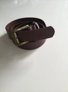 Cintura in vera pelle marrone stussy 100% taglia L/XL - Foto 1 di 9