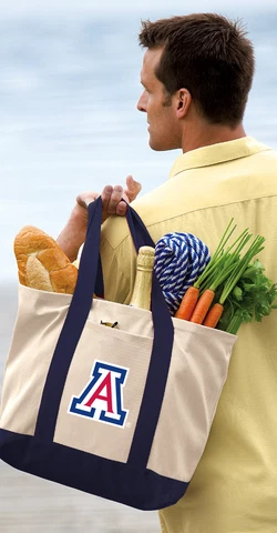 Arizona Wildcats Tote Bags DELUXE CANVAS University of Arizona Tote Bag Cover