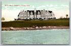 Groton Connecticut~MF Plants Home Residence~Striped Awnings~c1910 Postcard