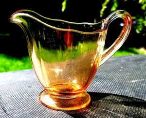Fostoria Glass Amber Fairfax Footed Tea Creamer 3 1/8" Tall - Picture 1 of 7