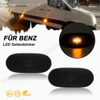 LED Seitenblinker Schwarz 6 Stück für Mercedes Sprinter 907 910 ab18- W906 06-16 - Bild 1 von 4