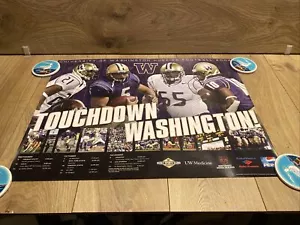 2004 Poster TOUCHDOWN University Washington Huskies Football schedule 24” X 18” - Picture 1 of 10