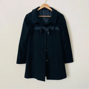 Theory SMALL Manet B angora wool black pocketed pea coat - Picture 1 of 5