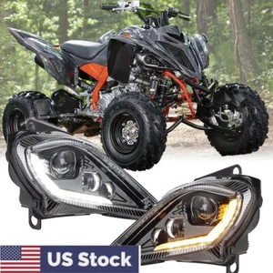 LED Headlamp For Yamaha YFZ 450 Raptor Wolverine 250 350 700 700R ATV 2006-2024 - Picture 1 of 10