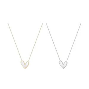 Exquisite Gold/Silver Heart Pendant Necklace Adjustable Length Choker for Women - Picture 1 of 10