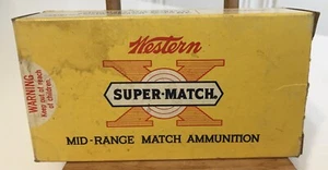 Vintage Western Super Match 38 Special Ammo Box Empty 148 Gr Lead Clean Cutting - Picture 1 of 9