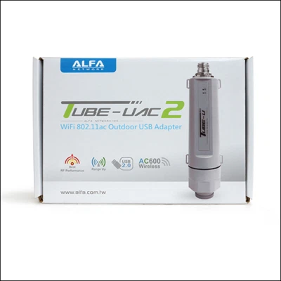 Alfa Tube-UAC2 802.11ac Dual Band 2.4 5GHz outdoor long range client USB adapter - Image 1 of 4