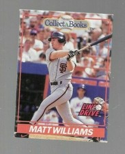 1991 Line Drive Collect-A-Books  Baseball Card #30 MATT WILLIAMS  Mint