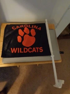 13,5"" X 12"" FANÁTICO DE LA BANDERA DE COCHE DE EQUIPO DEPORTIVO INDEPENDIENTE CAROLINA WILDCATS - Imagen 1 de 6