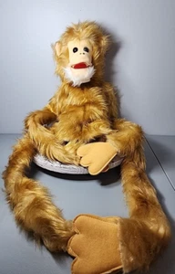 Vintage 1980 Hugger Monkey Puppet Joy Times 30" Squeaker Mouth Works No Damage - Picture 1 of 7