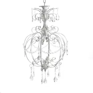 Kronleuchter ANTIQUE grau shabby chic einarmig Hängeleuchte Hängelampe Landhaus - Bild 1 von 2