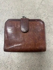 Cartera de cuero Coach vintage continental plegable con marco Kisslock bronceado británico 4886 - Imagen 1 de 6