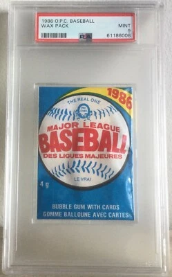 1986 O-Pee-Chee Baseball Card Wax Pack - PSA Mint 9! - Image 1 of 4