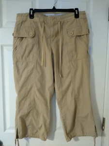 Cato Women's Capri Pants Size 14 Light Tan (RT003K) - Picture 1 of 8