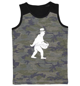 Bigfoot Leprechaun - Pot Of Gold St. Patrick's Day Youth Contrast Tank Top - Picture 1 of 7