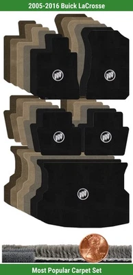 Juego de alfombrillas Ultimat personalizadas para Buick LaCrosse '05-16 con logotipo (5 piezas) #2JP Foto 1 de 4