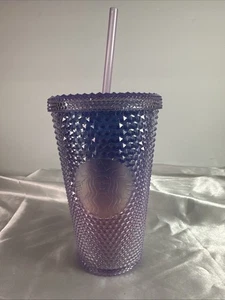 Starbucks 2020 China 16 oz Gradiente Aurora Tachonado Diamante Rosa Vaso Pajita Taza - Imagen 1 de 8