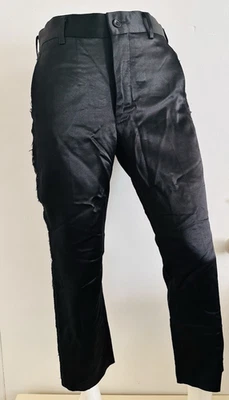 Comme des Garcons Silk / Wool Black Dress Pants Women Size 2 Flat Lined Lace - Image 1 of 4