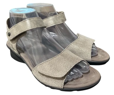 Mephisto Pattie Sandal Taupe Monaco and Artic Metallic Womens Size 37 / US 7 - Image 1 of 4