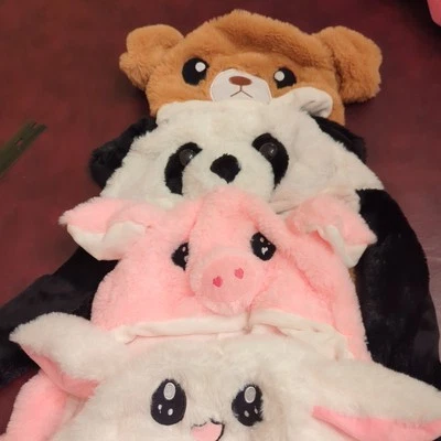 lote de 4 sombreros de animales con orejeras lindo esponjoso cálido suave felpa talla única  Foto 1 de 2