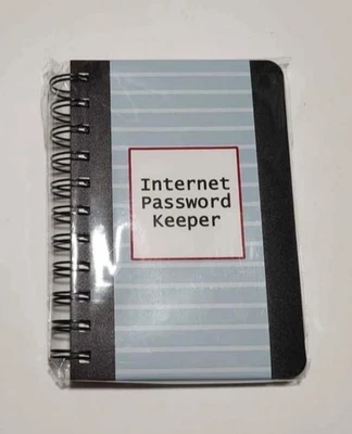 Password Log Book Keeper Organizer Black Tabbed Internet  Website Notebook New - Image 1 of 4