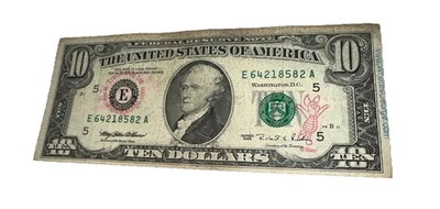 1995 $10 Dollar Bill Federal Reserve E64218582A Circulated Richmond Virginia  - Image 1 of 4