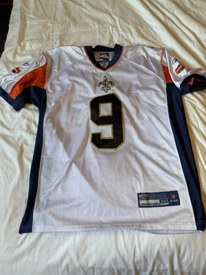 Camiseta Reebok NFL New Orleans Saints #9 Drew Brees Super Bowl XLIV Blanca Talla 50 Foto 1 de 2
