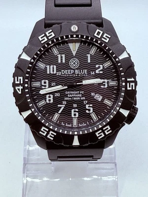 Deep Blue DAYNIGHT DIVER PC TRIT QUARTZ DIVE WATCH-BLACK DIAL‼️ - Image 1 of 4