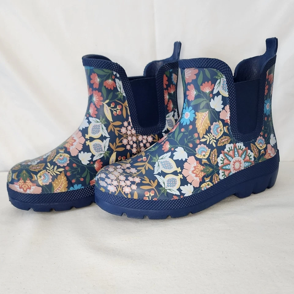 Vera Bradley Botas de Lluvia Florales Tobillo Azul Todas las Prendas Talla 7 Foto 1 de 4