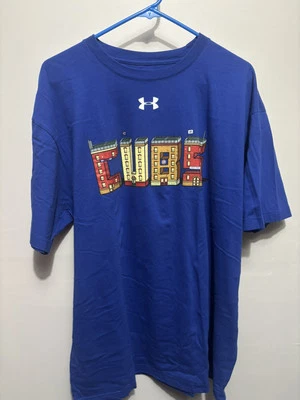 Camisa azul rara Under Armour Chicago Cubs Wriglyville 2XL para hombre Foto 1 de 3