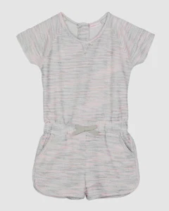 $44 Design History Kid's Girl's Black French Terry Cap-Sleeve Romper Size Large - Picture 1 of 3