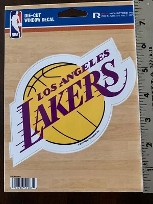 LOS ANGELES LAKES-DIE-CUT WINDOW DECAL ..LAKER LOGO..NEW 6 X 4 INCHES...PEEL AND - Image 1 of 3