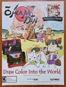 Anuncio impreso original Capcom Okami Den Nintendo DS 2010 - 7,75" X 10,5" - Imagen 1 de 1